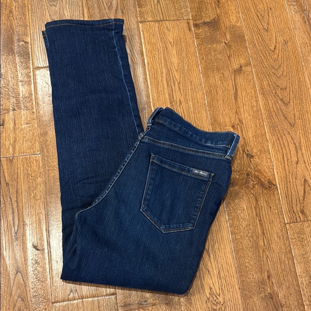 Eddie Bauer voyager High Rise Straight fleece lined jeans.
